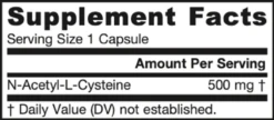 Jarrow NAC 500mg 60 Capsules -Best Price Nutrition NAC60 SFP 39605.1702141043