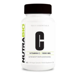 NutraBio Vitamin C & Rosehip Bioflavonoids 120 Caps