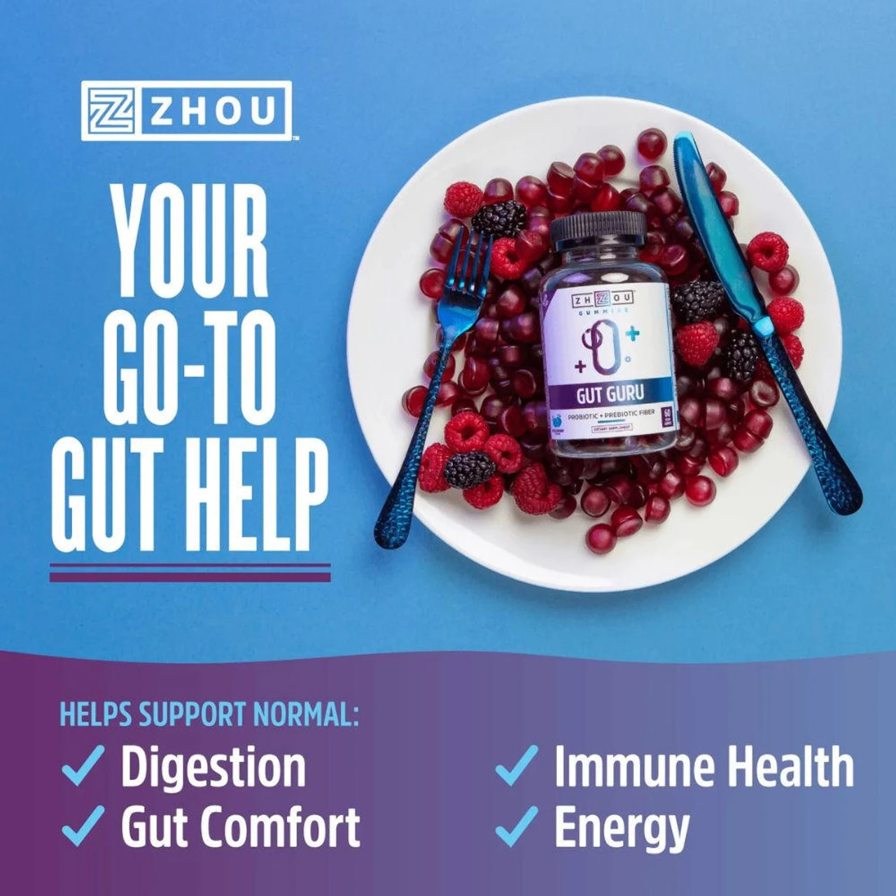 ZHOU Gut Guru Probiotic Gummies 60ct ZHOU Gut Guru Probiotic Gummies 60ct -Best Price Nutrition Untitleddesign 20 3fb2677c 67f6 486b 86ae 571d16d4a960 17719.1702144963